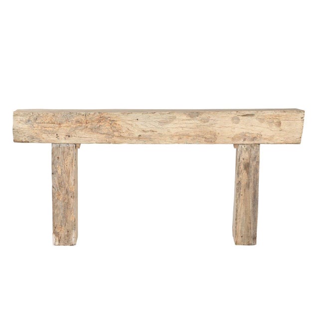 Console Table Constructed From Antique Indian Carved Elements and Reclaimed Wood For Sale - Image 4 of 4
