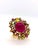 Red Bochic “Orient” Vintage Natural Ruby, Diamond & Multi Sapphire Ring Set In 18K G For Sale - Image 8 of 11