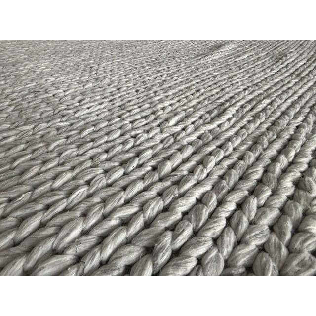 11ft 9in × 14ft 7in Exquisite Rugs Arlow Collection Handwoven Textured Poly Blend Area Rug For Sale - Image 9 of 12