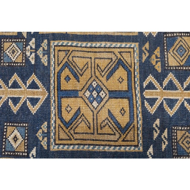 Blue Antique Shirvan Rug 3'9'' x 4'10'' For Sale - Image 8 of 11