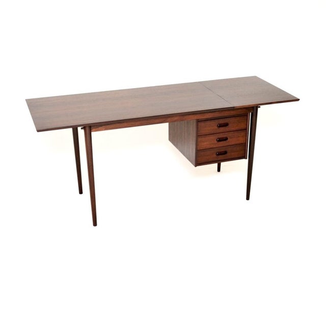 Wood Vintage Danish Drop Leaf Desk, 1960s For Sale - Image 7 of 13