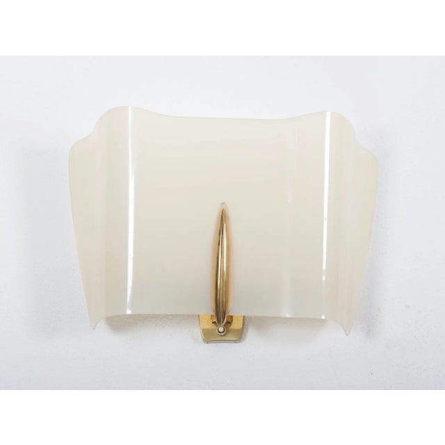 Mid-Century Alraune Brass and Acrylic Glass Sconce by J. T. Kalmar, 1950s For Sale - Image 6 of 12