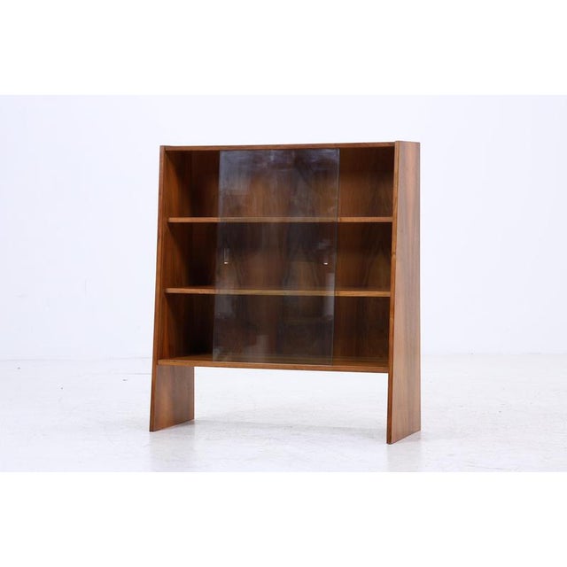 Small Mid-Century Walnut Bookcase, 1960s For Sale - Image 5 of 13