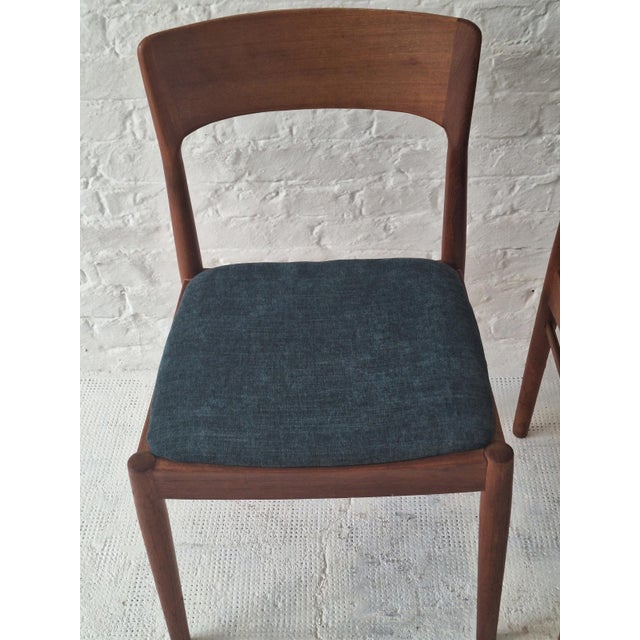 Mid-Century Modern Vintage Teak Dining Chairs by Henning Kjærnulf for KS Møbler, Denmark, 1960s, Set of 2 For Sale - Image 3 of 15