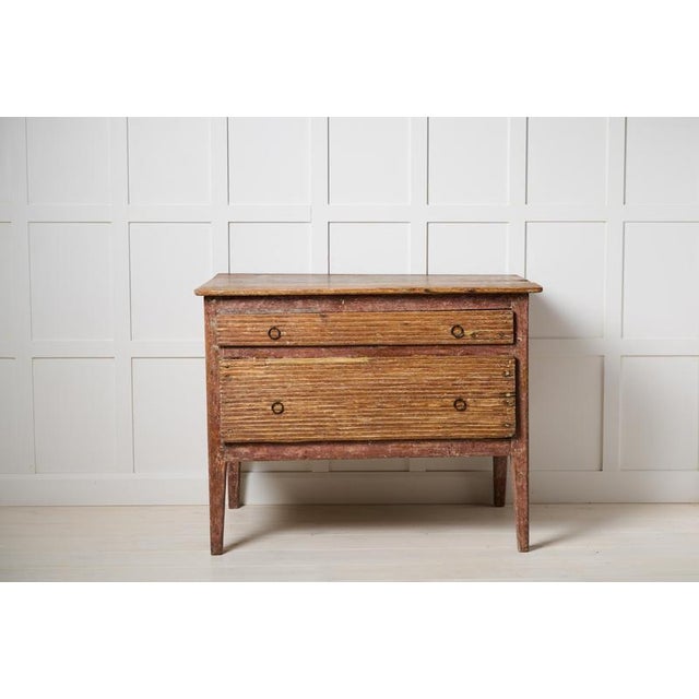 Antique Folk Art Rustic Chest of Drawers in Pine For Sale - Image 5 of 14