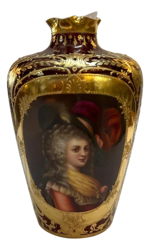 19th Century Hand Painted Portrait Cabinet Vase by Rosenthal