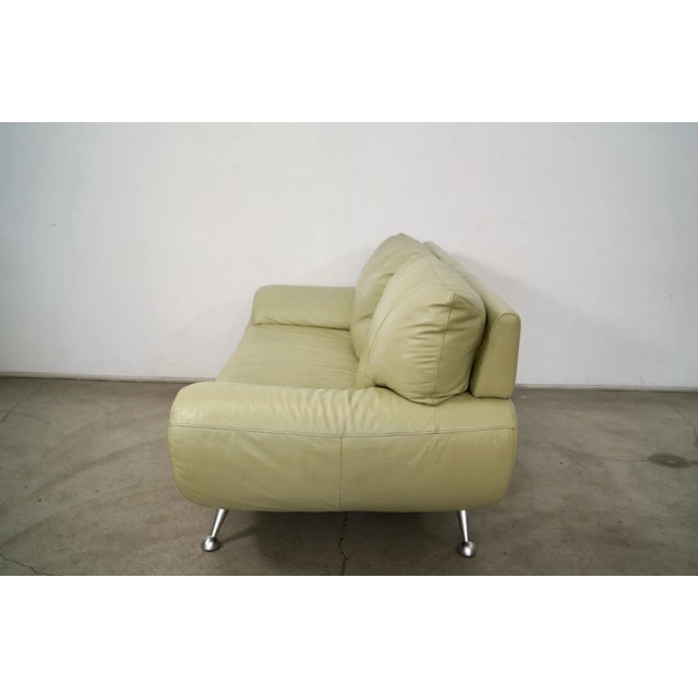 1990s 1990’s Postmodern Italian Nicoletti Salotti Leather Sofa For Sale - Image 5 of 12