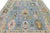 Sky Blue Contemporary Modern Oushak Style Hand-Knotted Wool Area Rug in Sky Blue & Pastel For Sale - Image 8 of 12