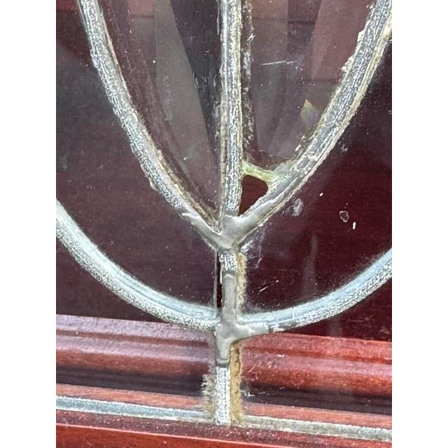 Antique Larkin 2 Door Mahogany Bookcase With Leaded Glass Doors For Sale - Image 18 of 18