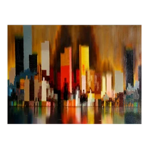 Cityscape 8, James Sherman Oil on Canvas, Signed L.r.