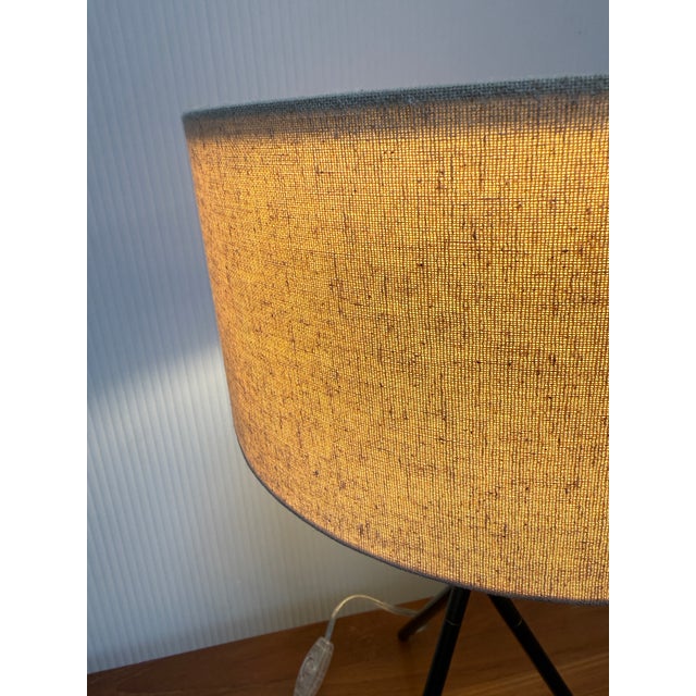 Tan West Elm Tripod Table Lamp For Sale - Image 8 of 12