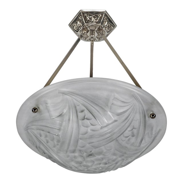 French Art Deco Pendant by Degue - 1920s France For Sale