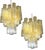 Tube Chandeliers in Gold Murano Glass, 1970s, Set of 3 For Sale - Image 3 of 16