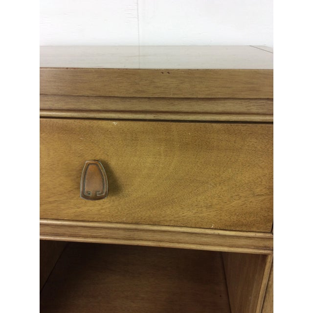 Mid 20th Century Mid Century Modern Single Drawer Nightstand With Copper by Drexel For Sale - Image 5 of 13