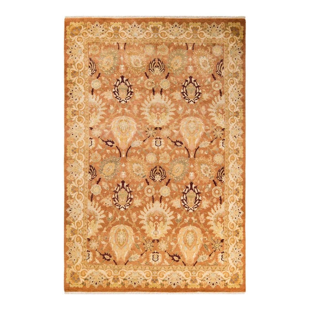 Vintage Traditional Hand Knotted Wool Area Rug, Bronze - 6'2" X 9'5" For Sale - Image 9 of 9