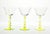 Set of 3 Vaseline-Uranium Etched Flowers Optic Coupe Champagne Glasses 5.5” 6oz” Excellent condition. No chips, cracks, or...