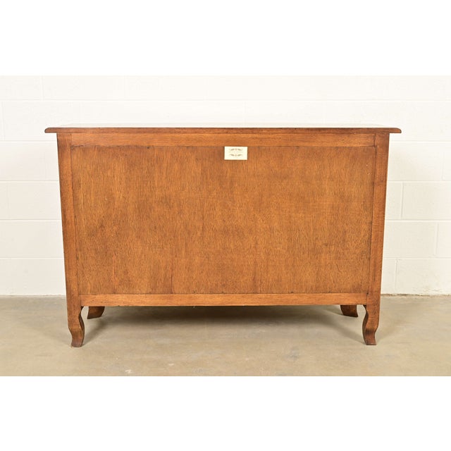 Minton Spidell French Provincial Louis XV Carved Oak Sideboard or Bar Cabinet For Sale - Image 13 of 15