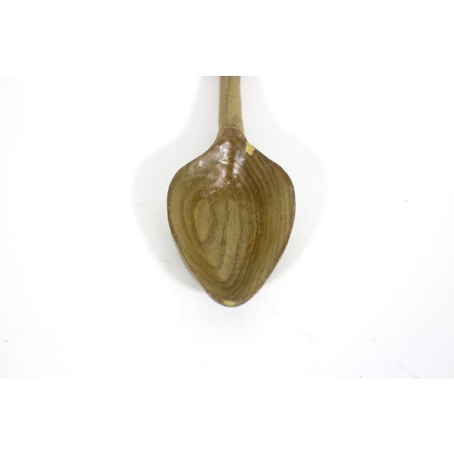 Vintage hand carved wooden spoon in the style of a Welsh love spoon with a swan handle. The last photo shows other spoons...