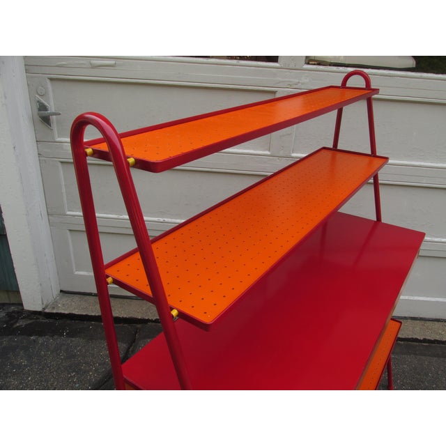 Vintage Modernist Style Painted Single Drawer Etagere Circa 1960 For Sale In New York - Image 6 of 15