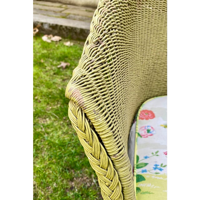 Vintage Lloyd Loom Wicker Settee Chairish