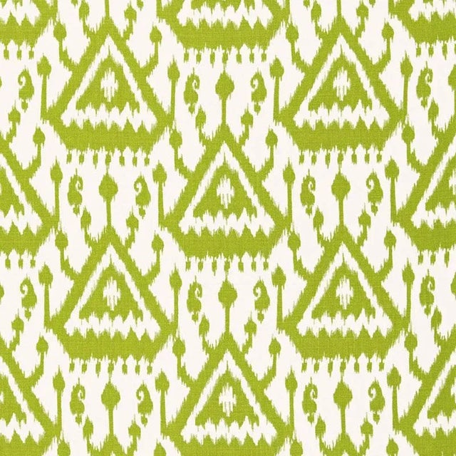 Inspired by a classic ikat woven textile, this exotic Linen print is a simplified and graphic reinterpretation of a...