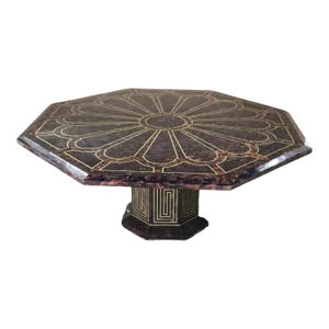 Mid 20th Century Large Inlay Stone Dining Table