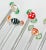 Murano 1980s Murano Style Hand Blown Glass Candy Swizzle Sticks – Set of 6 Cocktail Stirrers For Sale - Image 4 of 9