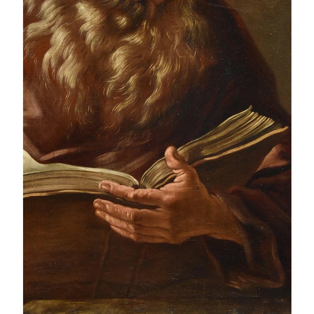 17th Century Giovanni Battista Beinaschi, Portrait of the Philosopher Heraclitus, 1670, Oil on Canvas For Sale - Image 5 of 13