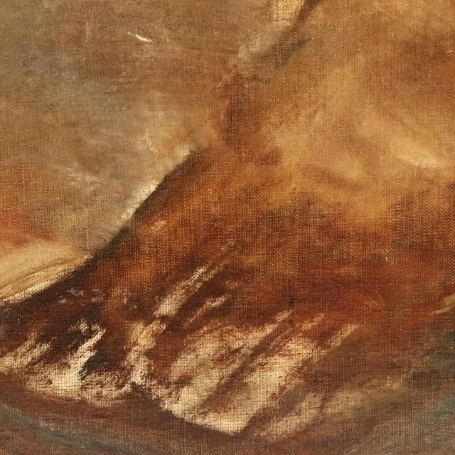Vintage Stig E. Lindberg Oil Painting of Feet, 1961 Signed Framed For Sale - Image 9 of 18
