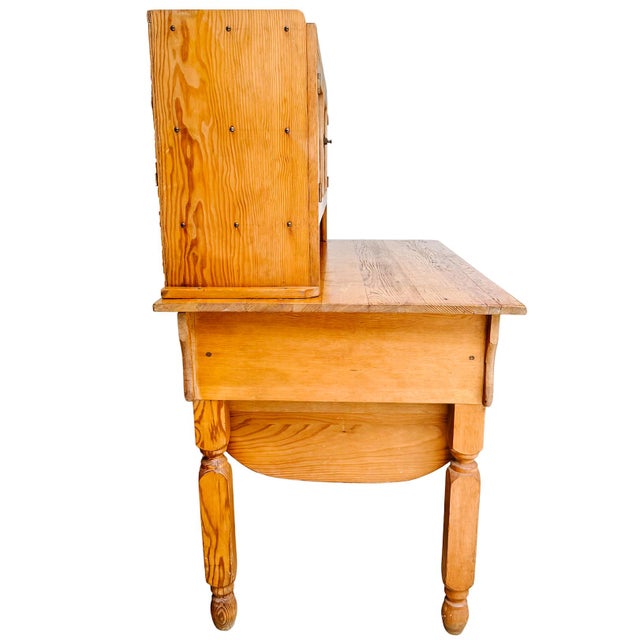 Antique American Primitive Handmade Pine Possum Belly Baker's Cabinet For Sale - Image 15 of 16