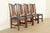 An exceptional set of four Mission or Arts & Crafts spindle back side chairs or dining chairs By L. & J.G. Stickley USA,...