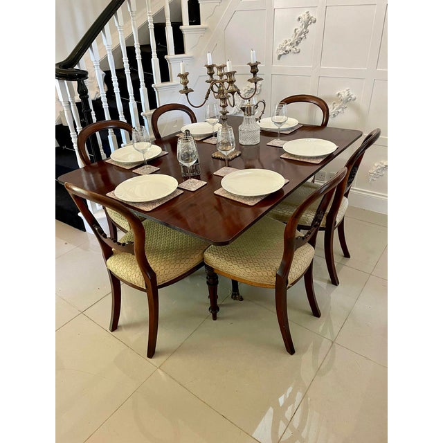 Large Regency Figured Mahogany Dining Table, 1825 For Sale - Image 6 of 16