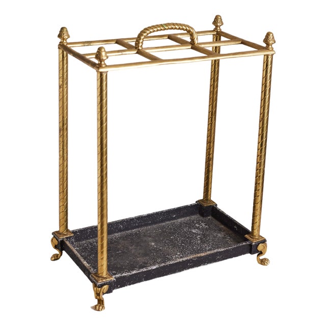 Early 20th Century Claw Foot Umbrella and Cane Stand For Sale