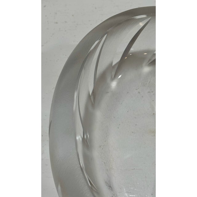 Lalique Lalique France Yseult Frosted Crystal Bowl – Signed Vintage For Sale - Image 4 of 6