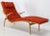 Alvar Aalto Bent Wood Red Wool Upholstery Chaise Lounge Chair For Sale - Image 10 of 11