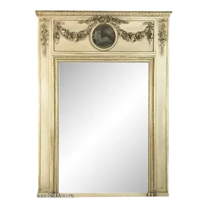 19th Century French Louis XVI Neoclassical Painted Trumeau