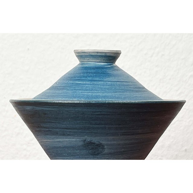 Danish Japanese Style Pottery Bowl with Lid For Sale - Image 9 of 18