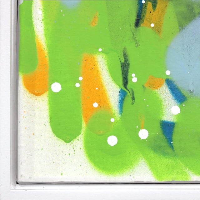 Poppin' Graff - Abstract Colorful Textural 'Love You' Graffiti Mixed Media Original Artwork by Amber Goldhammer For Sale - Image 4 of 9