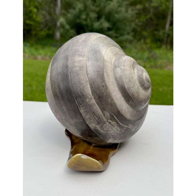 Mid 20th Century Mid 20th Century Anthony Freeman McFarlin California Pottery Snail Signed For Sale - Image 5 of 9