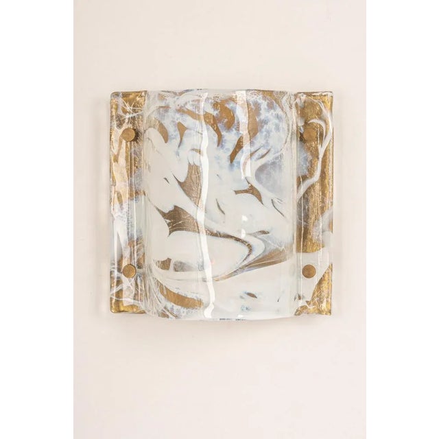 1970s Murano Ice Glass Wall Sconce from Hillebrand, Germany, 1970s For Sale - Image 5 of 7