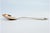 Metal Silver Dessert Spoon with Golden Shell and Grooves For Sale - Image 7 of 10