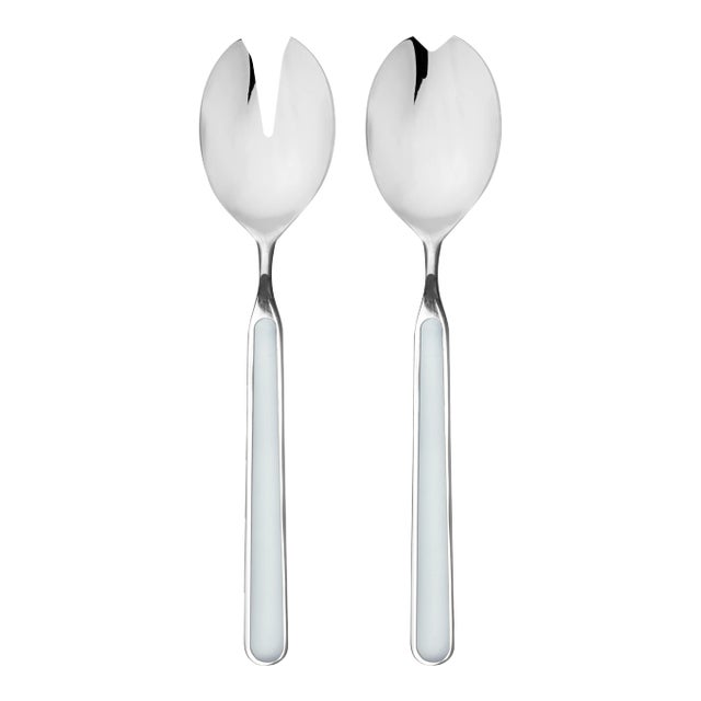 Mepra Fantasia 2-Piece Salad Servers Set, Light Blue For Sale