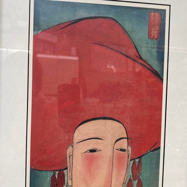Vu Thu Hien Watercolor Print, Framed For Sale - Image 4 of 11