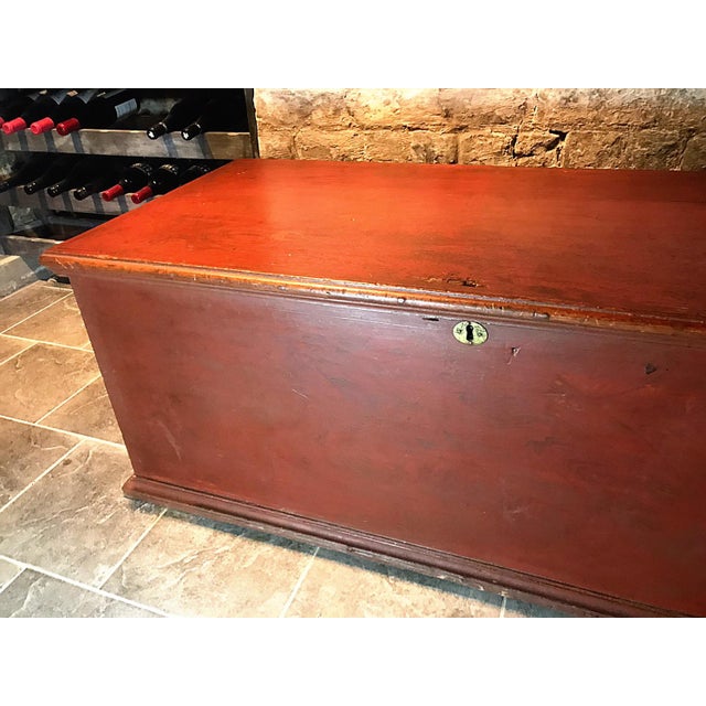 1800s Antique Primitive Red Blanket Chest Chairish
