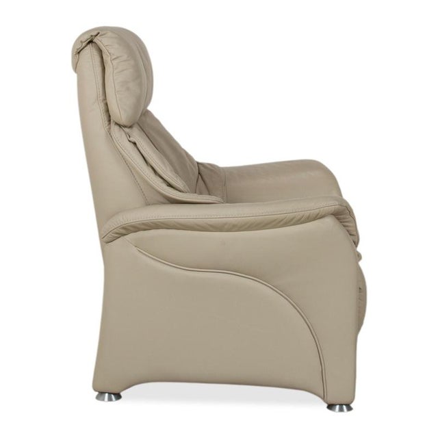 Himolla Cumuly 4215 Leather Armchair Beige Cream with Manual Reclining Function For Sale - Image 15 of 18