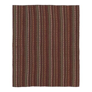 Vintage Persian Kilim, Dense Geometric Tribal Patterns in Stripes - Rug & Kilim For Sale