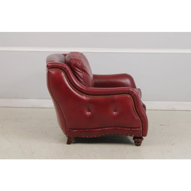 Hancock & Moore Hancock & Moore Red Leather Oversized Chair For Sale - Image 4 of 15
