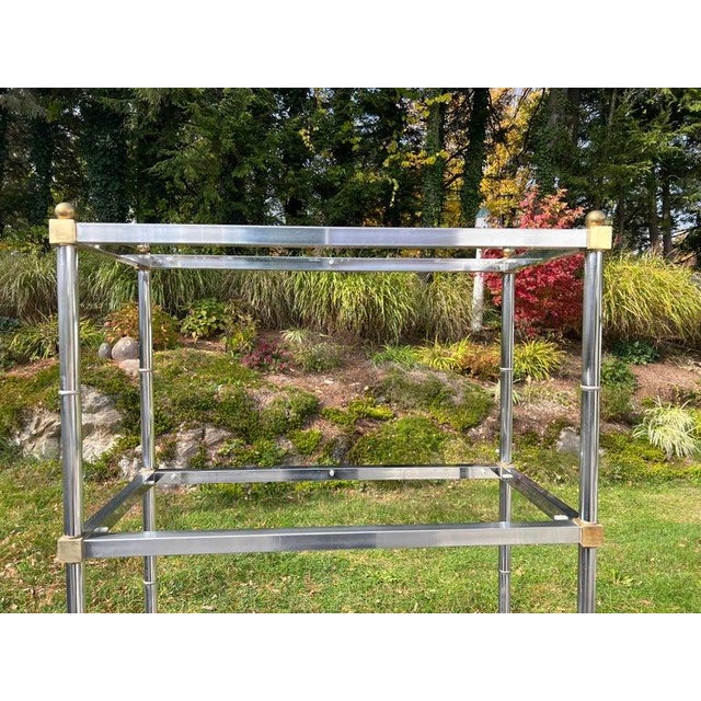 1970s Mid Century Modern Chrome Etagere For Sale - Image 13 of 17