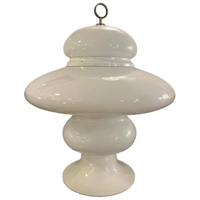 Mid-Century Glass Table Lamp, in Very Good conditions. Up to 250V (Europe/UK Standard).The wiring of this item may be...