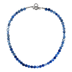 Ajd 18 Inch Glowing Kyanite 7 MM Round Tablet Necklace Great Gift!